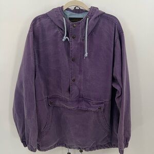 Vintage Eddie Bauer purple canvas pullover anorak jacket